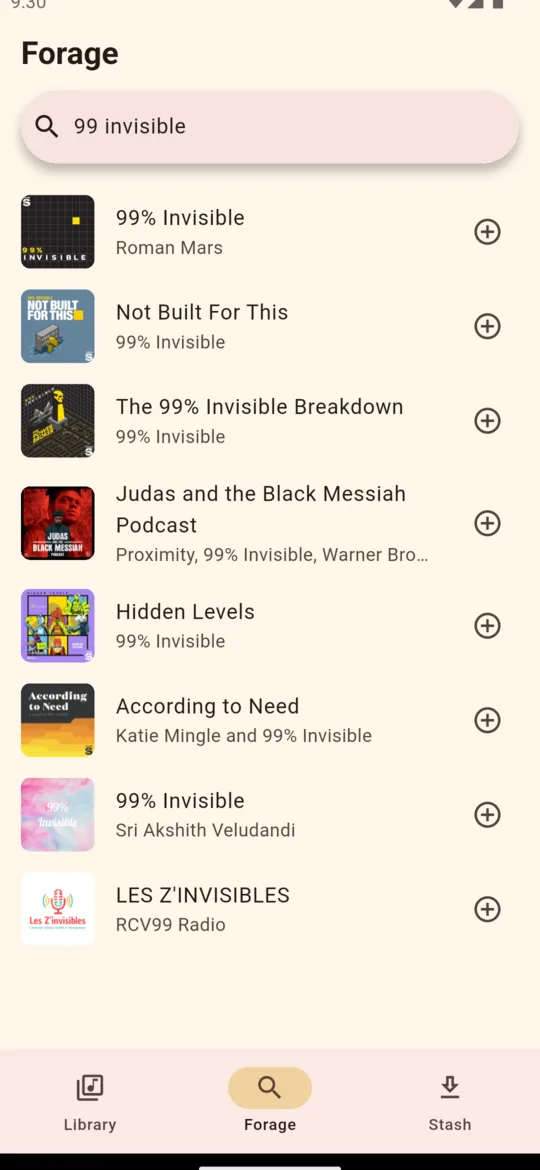 Searching for podcasts